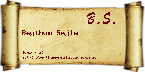 Beythum Sejla névjegykártya